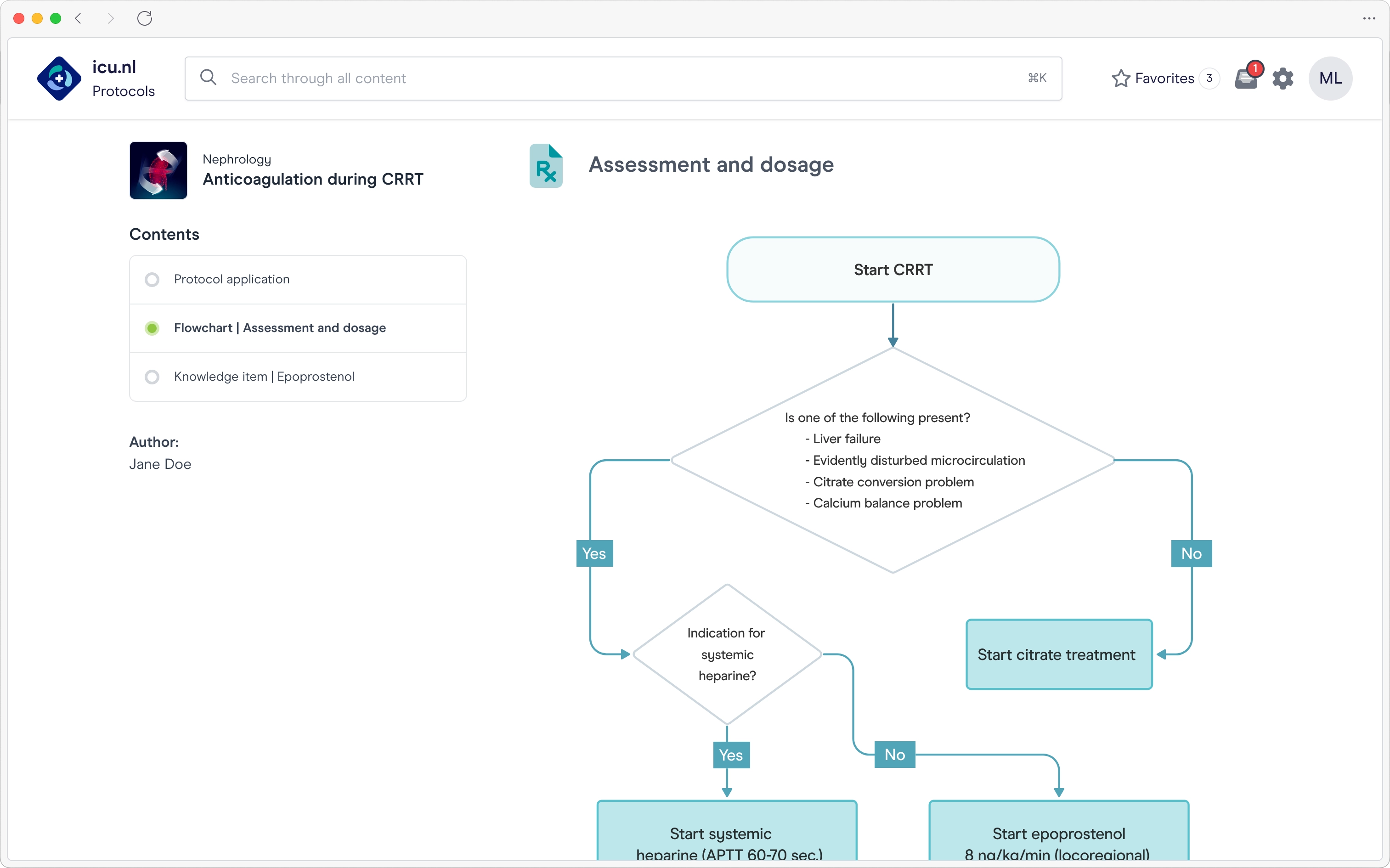 Screenshot of a page in the Parallel application showing a flowchart with structured information